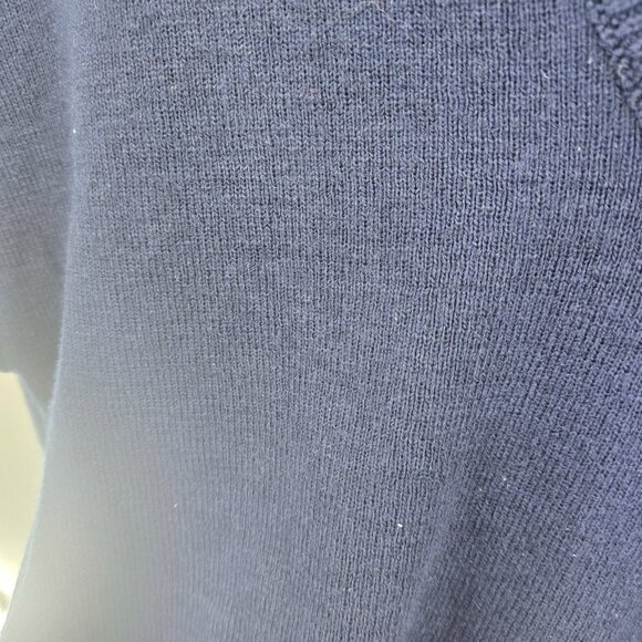 Vintage Blarney Woolen Mills Navy Ireland V-Neck Pullover Acrylic Sweater Small - Picture 9 of 9